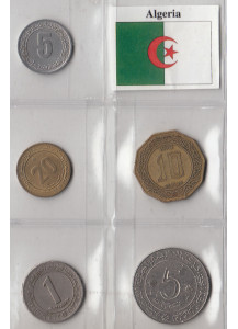 ALGERIA Serie di 5 monete Anni misti circolate